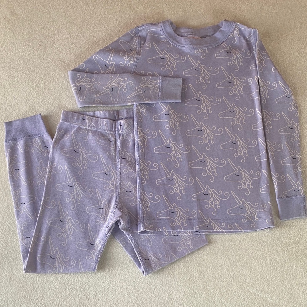 Hanna Andersson Lavender Unicorn Pajama Set